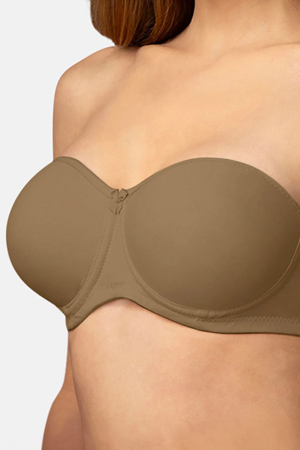 Intimacy Detachable Wired Padded Seamless Trendy Bra - Dark skin - LM01