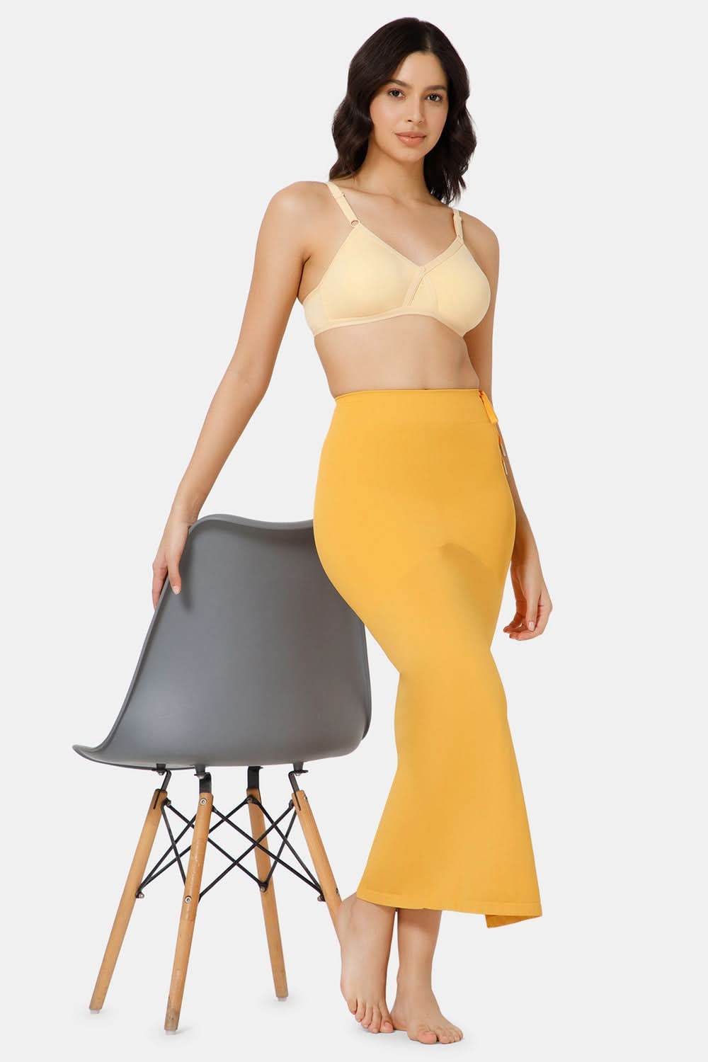 Intimacy Seamless Sweat Absorbent Mermaid Saree Shapewear - Mustard - SW02 - Naidu Hall Family Store