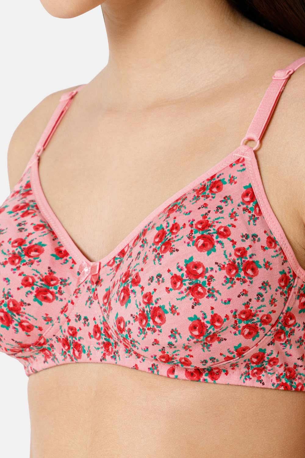 Intimacy Non Padded Non Wired Saree Bra - Pink Print