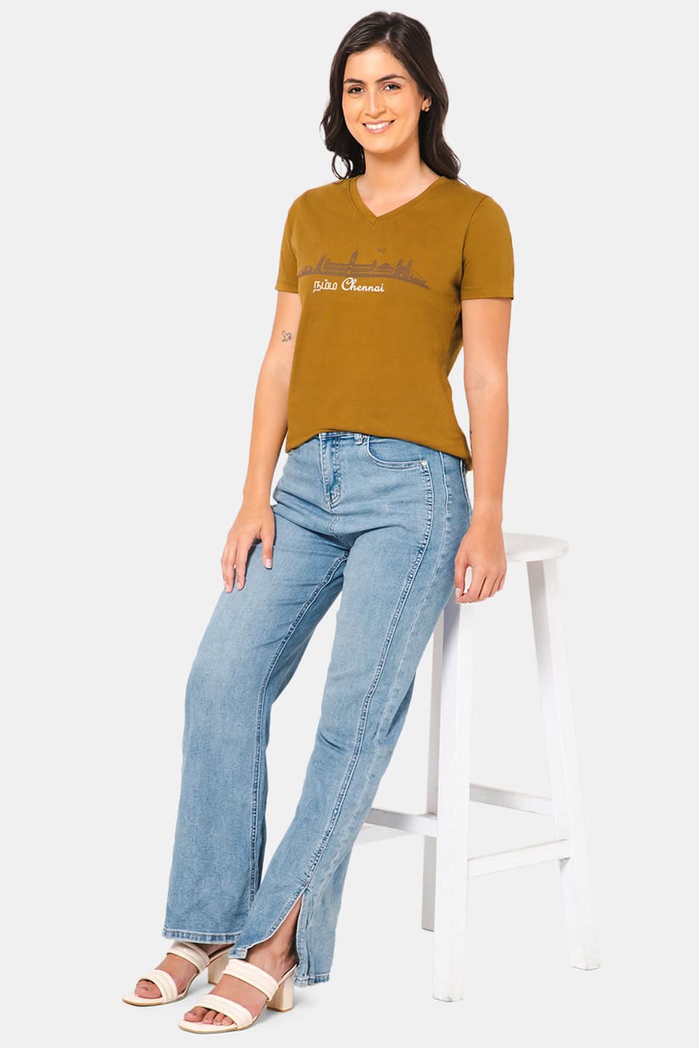 Jusperf Women T-shirt - HENNA GREEN - SN06