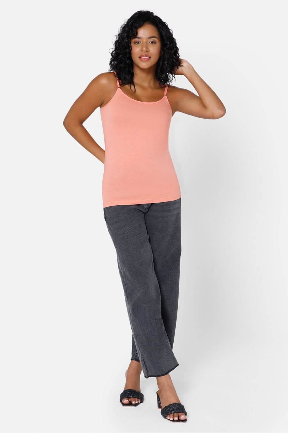 Intimacy Full Coverage Cotton Slip Camisole – IN08 | Non-Padded & Wire-Free Comfort Design - Naidu Hall Family Store