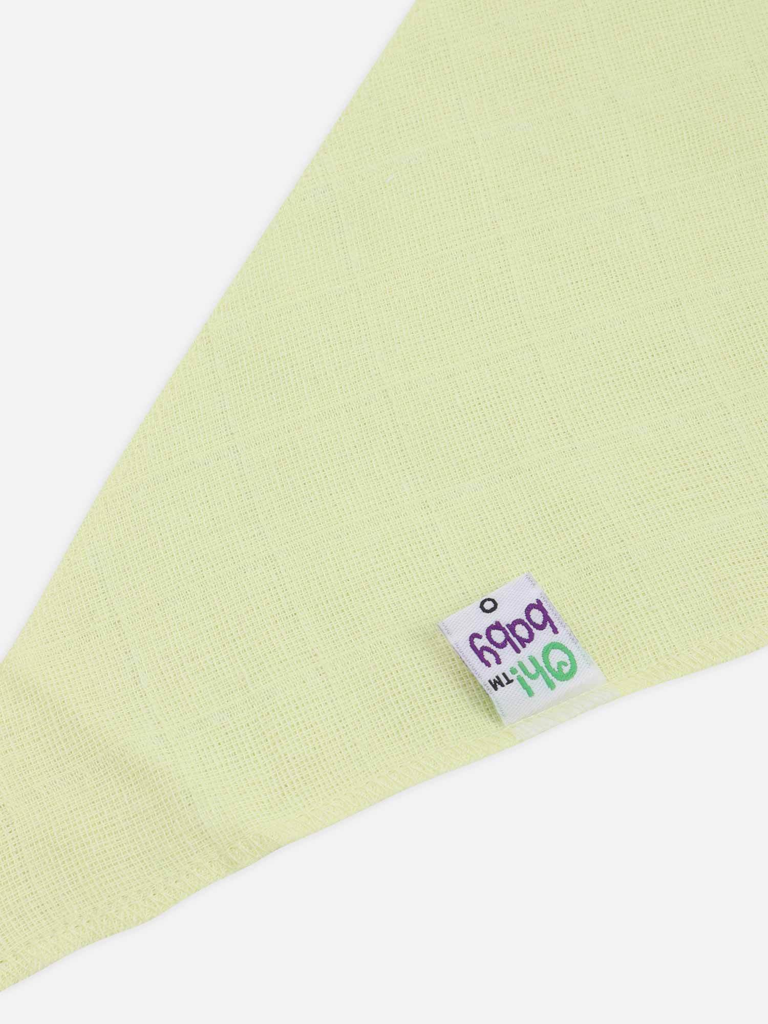 Oh Baby Plain Triangle Nappies Yellow - Trpl - Naidu Hall Family Store