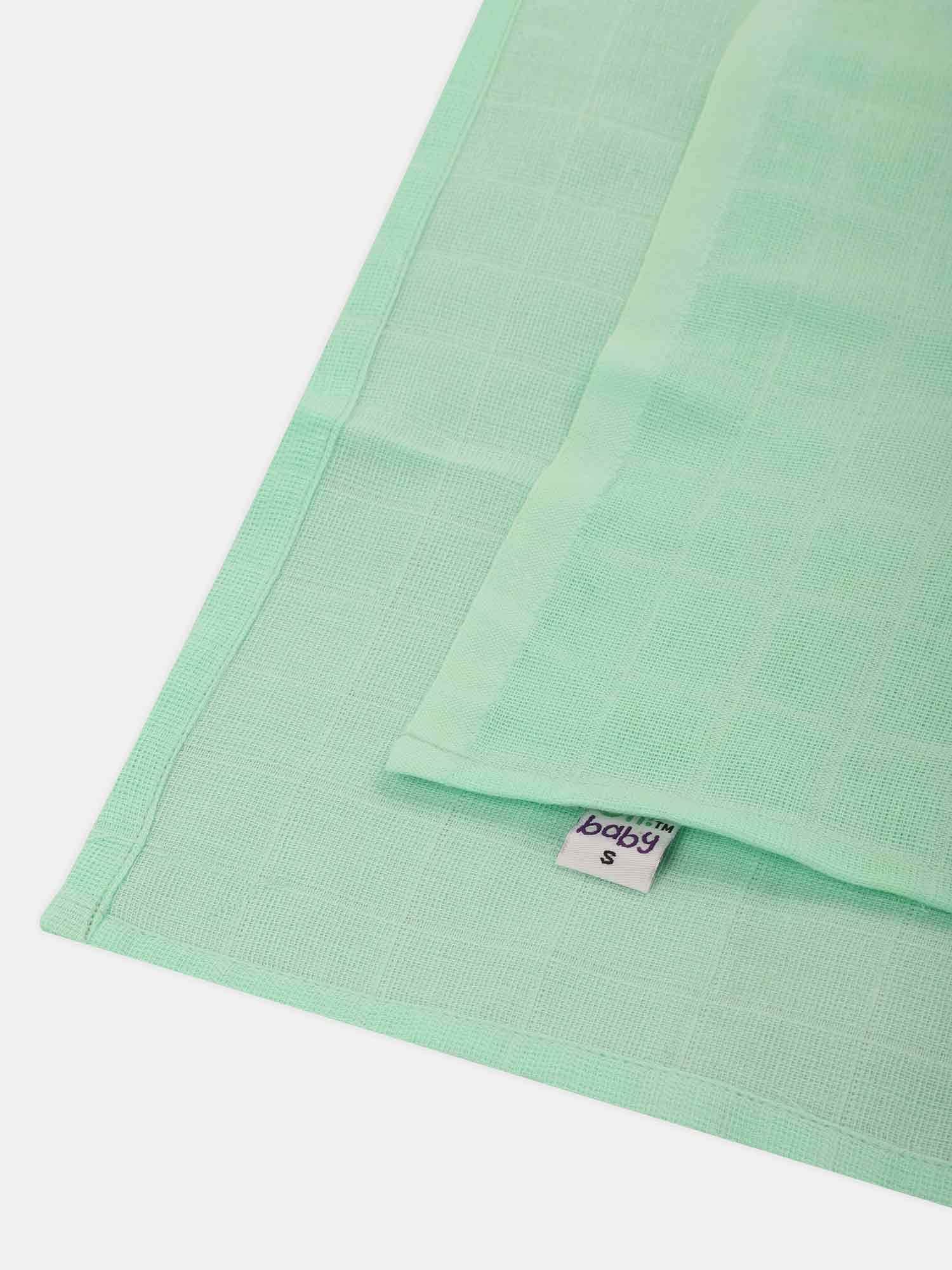 Oh Baby Plain Square Nappies Green - Sqpl - Naidu Hall Family Store
