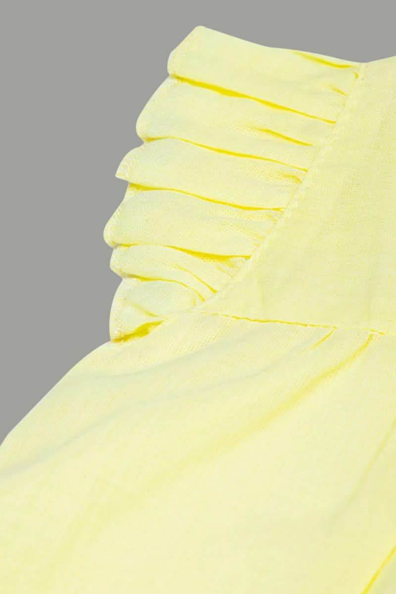 Oh Baby Solid Front Button Vest Frill Sleeve - FV01 - Naidu Hall Family Store