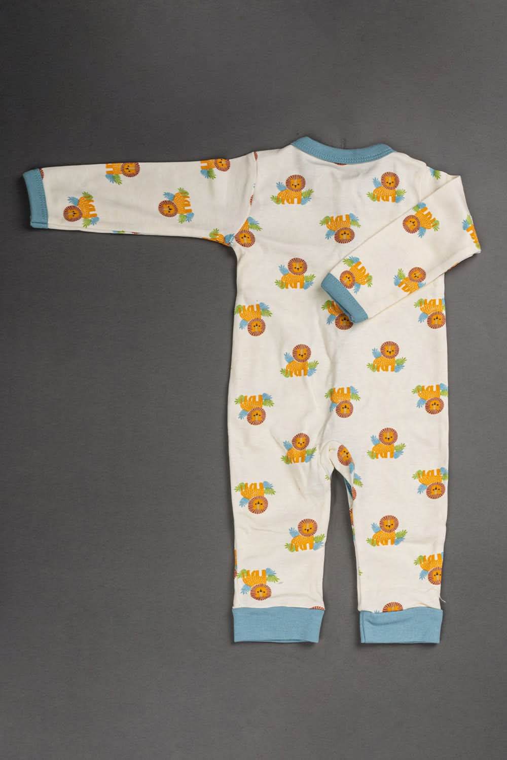 Oh Baby Cotton Interlock Knit Animal Print Body Suit Pack Of - 2 - Blue & Assorted - S202 - Naidu Hall Family Store