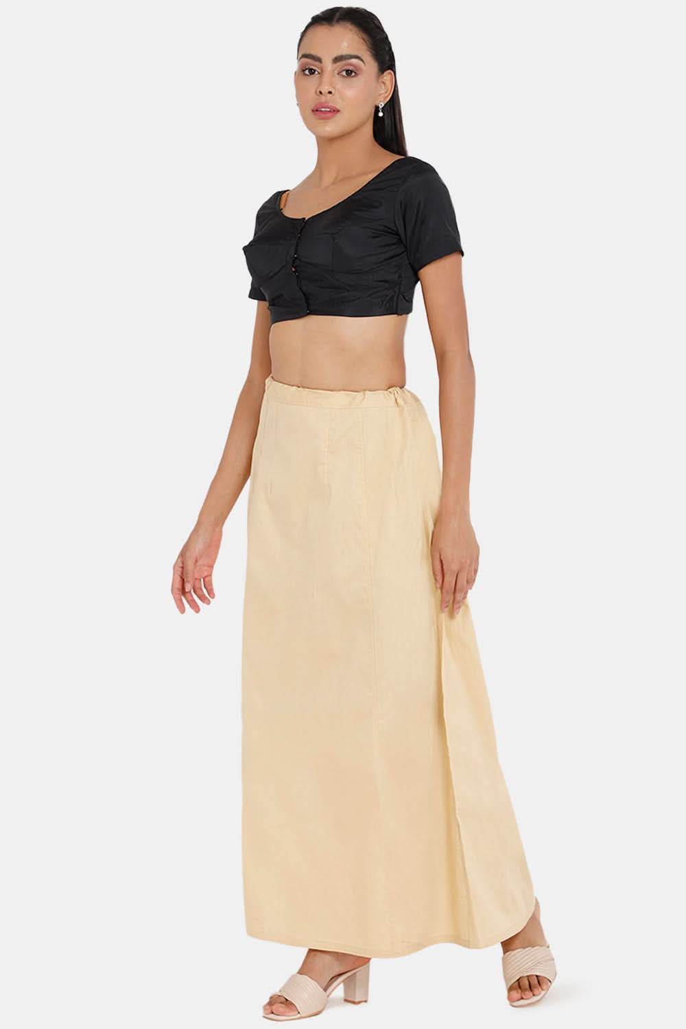 Premium 100% Cotton Saree Inskirt in Popular Colors | Naidu 7-Part Saree Hall Petticoat HC40 - Naidu Hall Family Store
