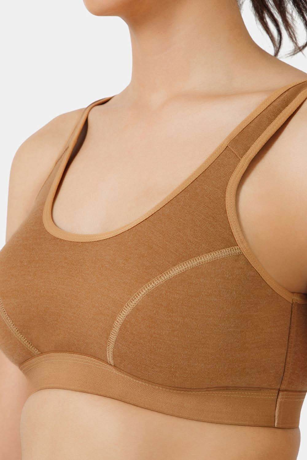 Naidu Hall Cotton Sports Bra - Erica | High Coverage, Cut & Sew Design, Effortless Comfort - Naidu Hall Family Store