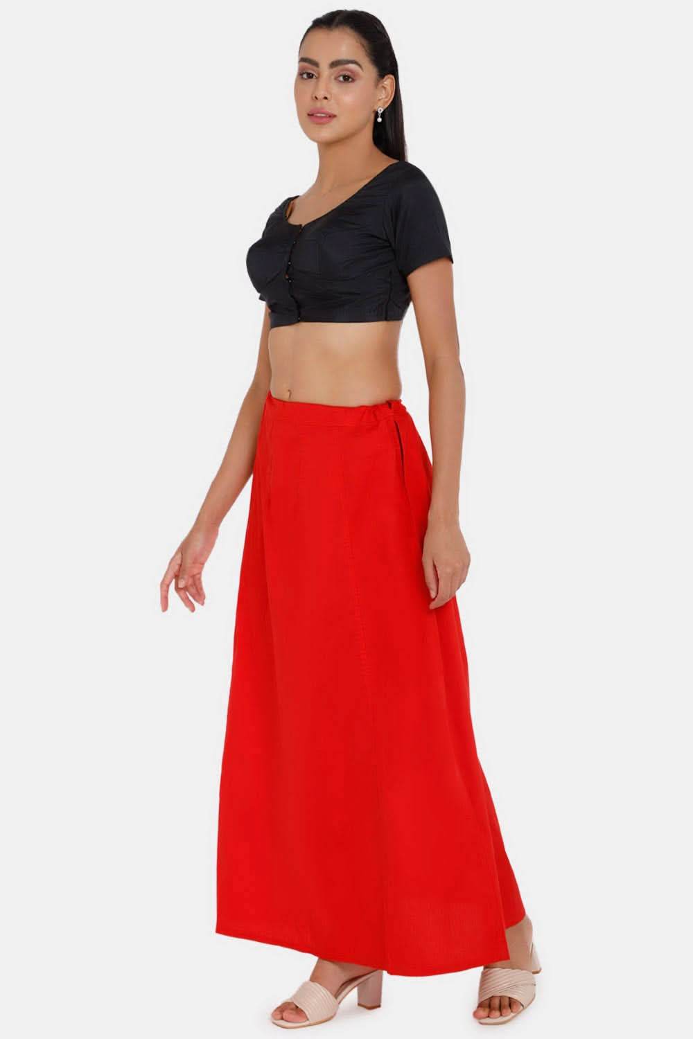 Premium 100% Cotton Saree Inskirt in Popular Colors | Naidu 7-Part Saree Hall Petticoat HC40 - Naidu Hall Family Store