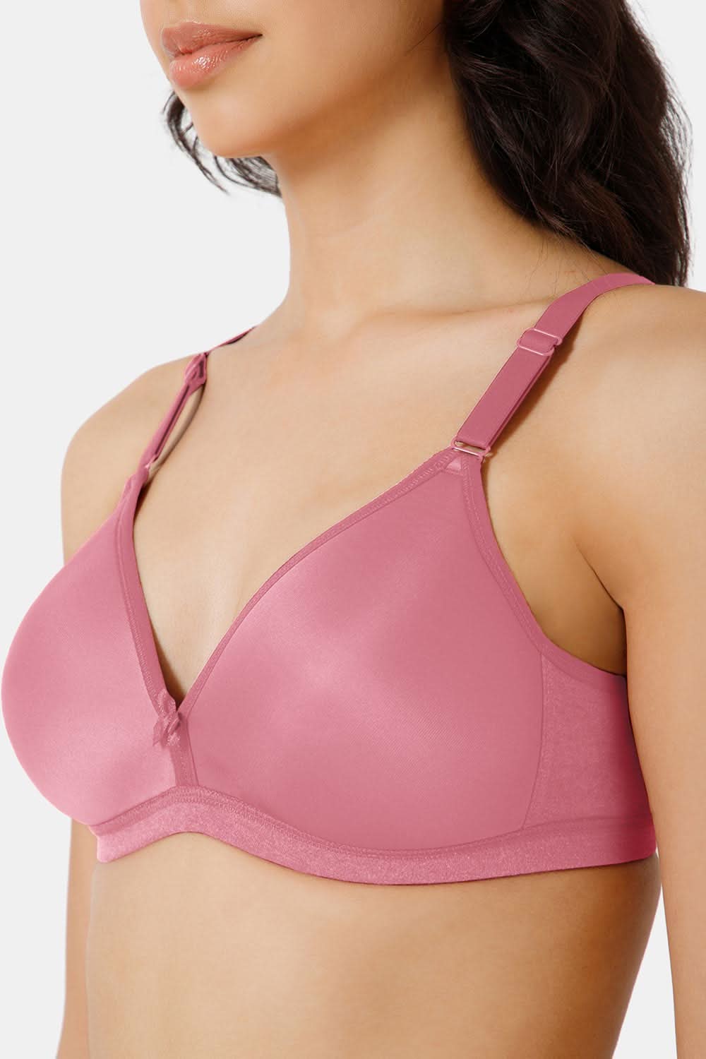 Close-Up of Pink Nova T-Shirt Bra Highlighting Soft Padding and Sleek Design