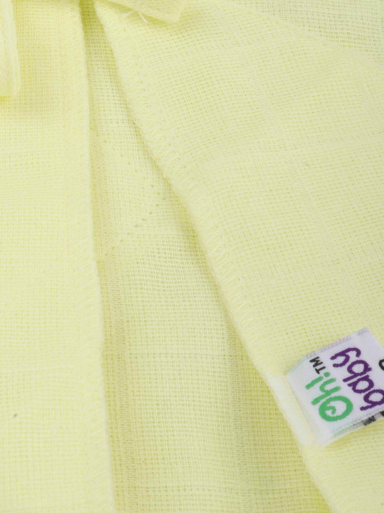 Oh Baby Plain Triangle Nappies Yellow - Trpl - Naidu Hall Family Store