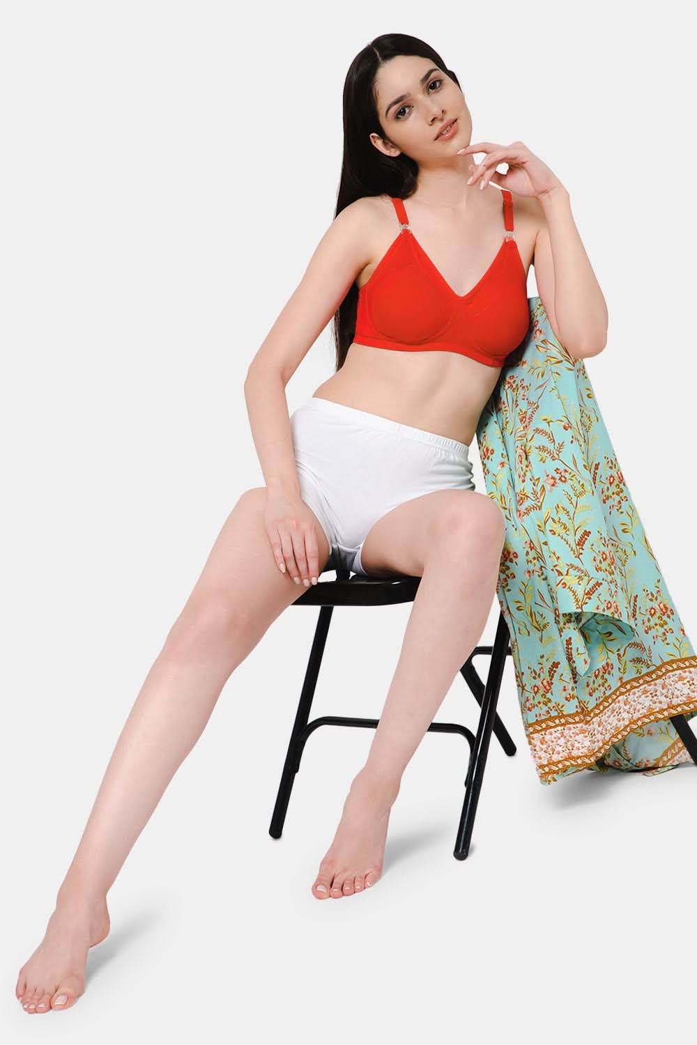 High Coverage Intimacy Nursing Bra - Maternity Bra - Fiery Red - FB07 - Naidu Hall Family Store