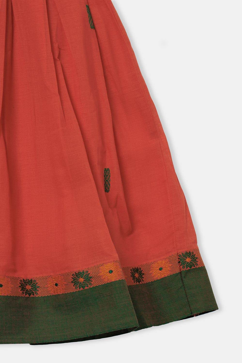 Chittythalli Girls’ Ethnic Frock – Sleeveless with Asymmetric Contrast Panel, Box Pleats & Zari Embroidery - Pink - FR41 - Naidu Hall Family Store