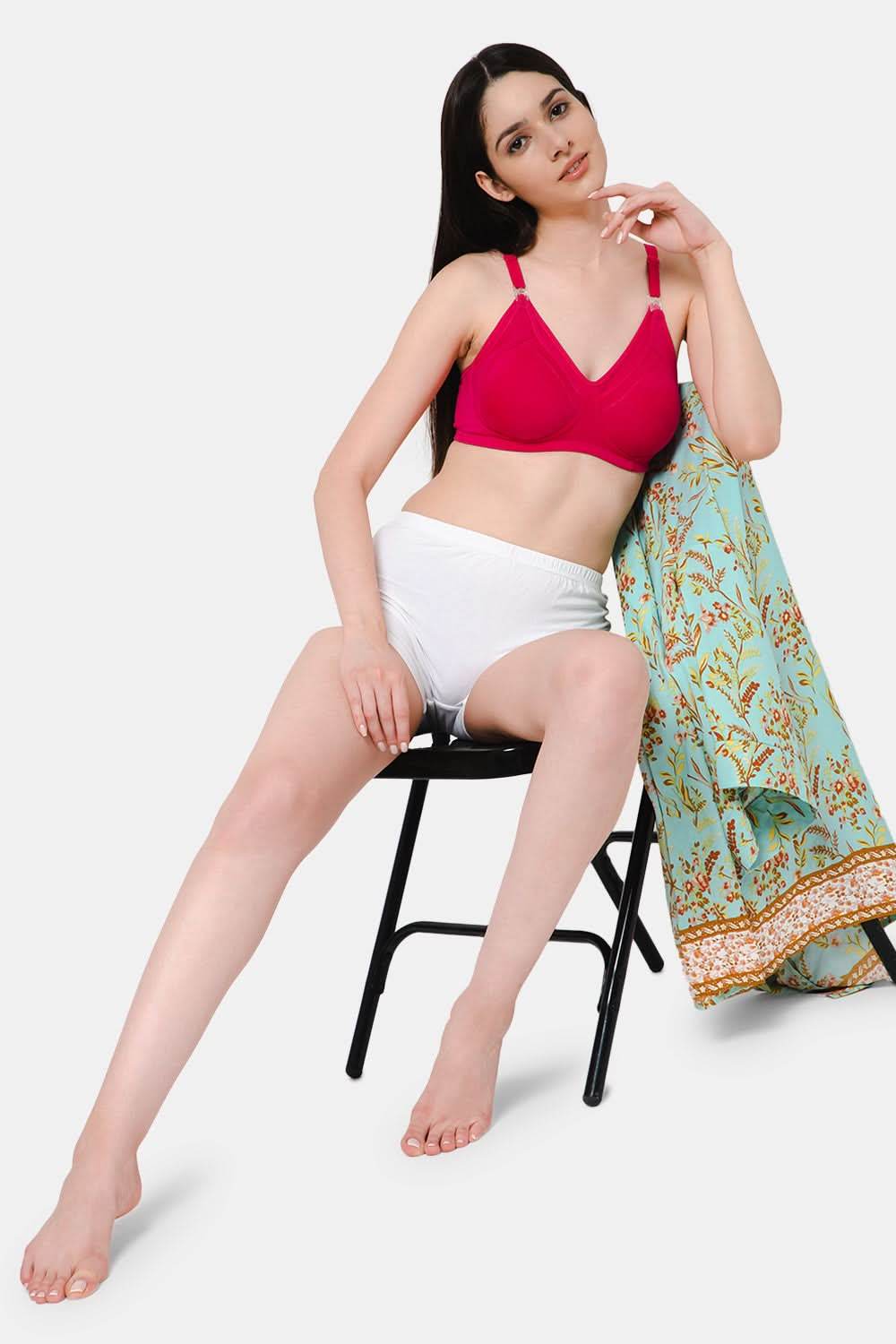 High Coverage Intimacy Nursing Bra - Maternity Bra - Feeding Bra - Fuchsia - FB07 - Naidu Hall Family Store