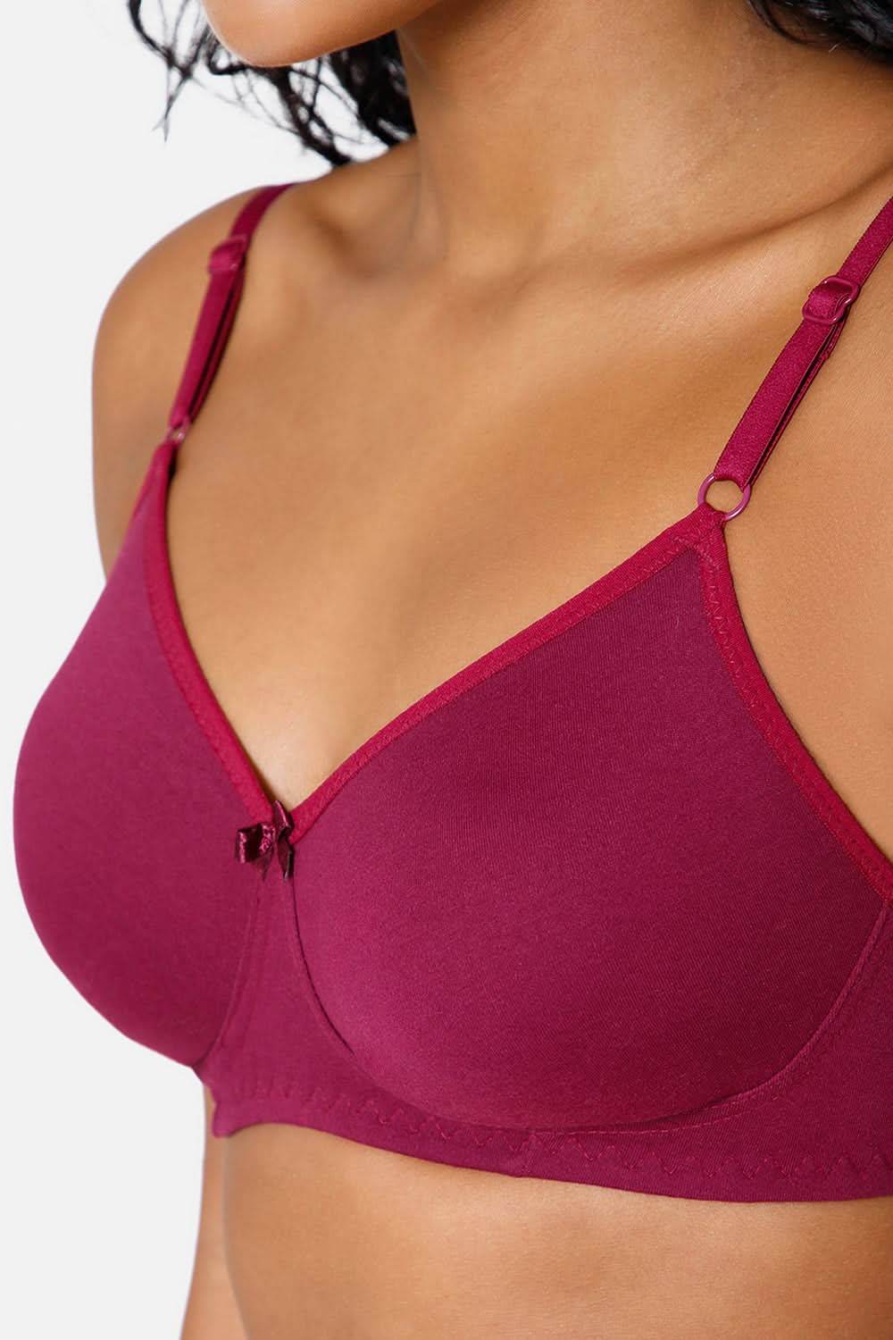 Medium Coverage Non-Wired Non-Padded Intimacy Saree Bra - Wine - INT29 - Naidu Hall Family Store
