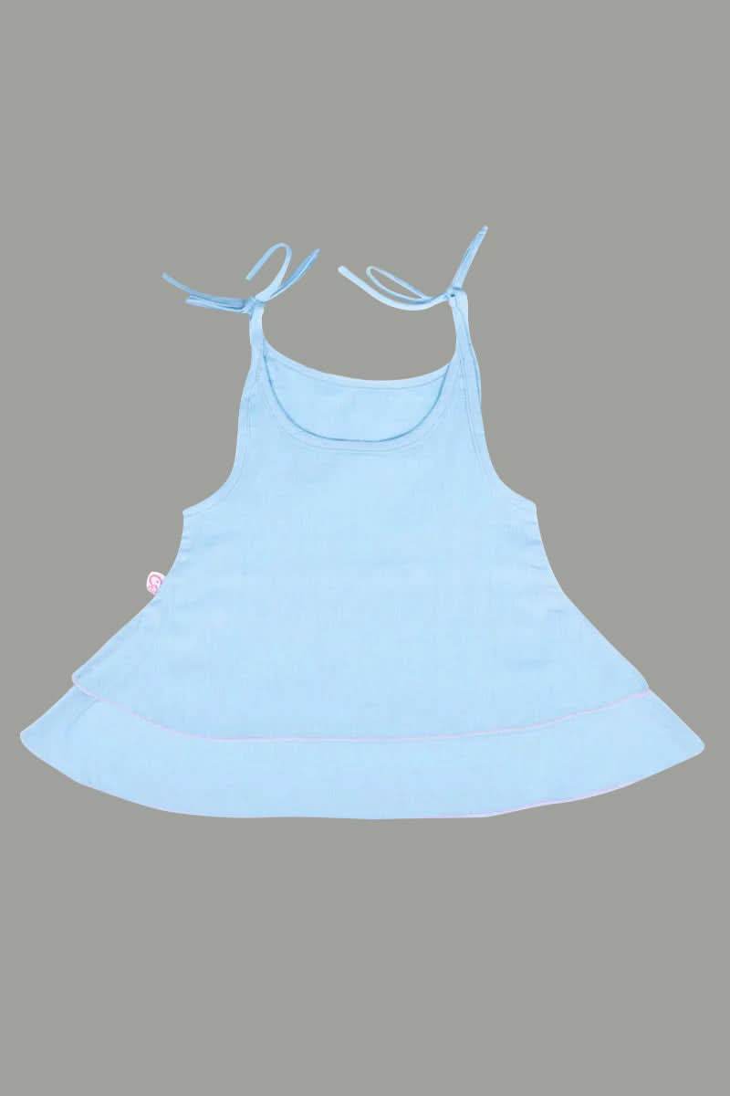 Oh Baby 100% Cotton Shoulder Knot Sleeveless Frock - FR03 - Naidu Hall Family Store