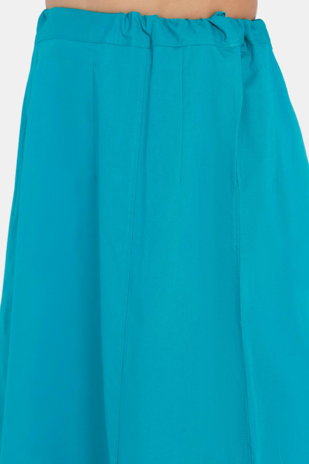Premium 100% Cotton Saree Inskirt in Popular Colors | Naidu 6-Part Saree Hall Petticoat HC36 | Teals