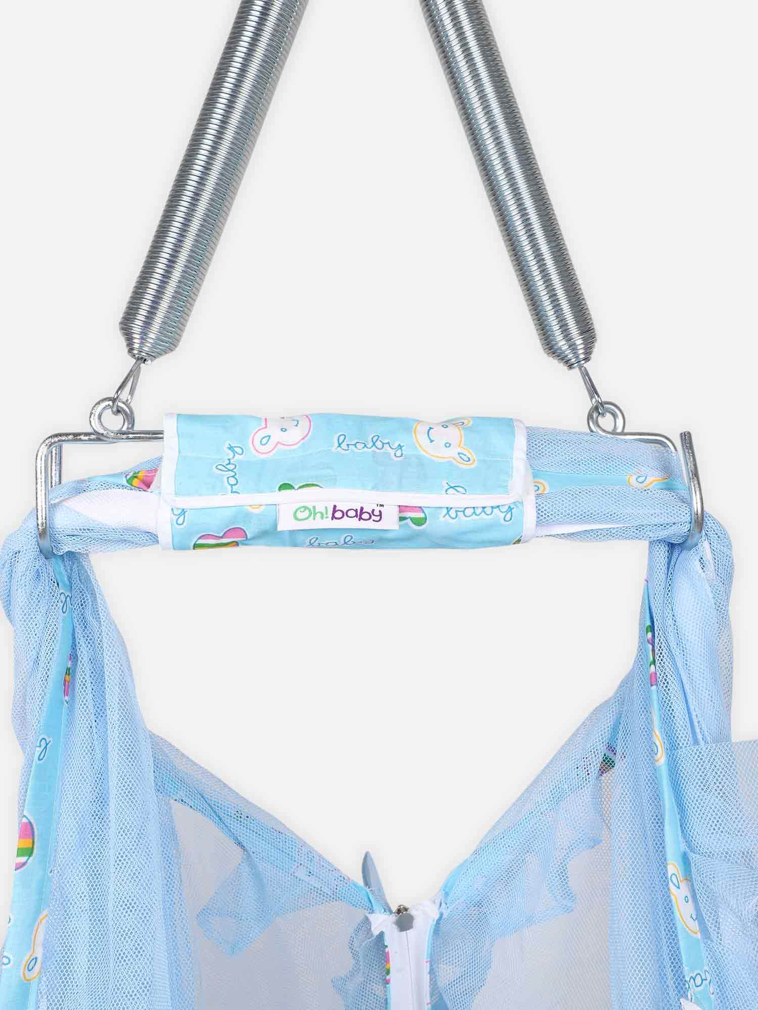 Oh Baby Printed Thuli Mosquito Net Cotton Bed - Blue - Naidu Hall Family Store