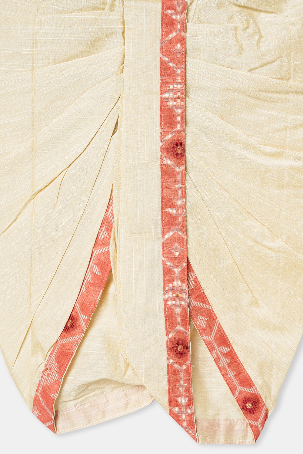 Navkrish Boys Cotton Kurta Dhoti Set – Jamdhani Traditional Wear - Peach - KD05