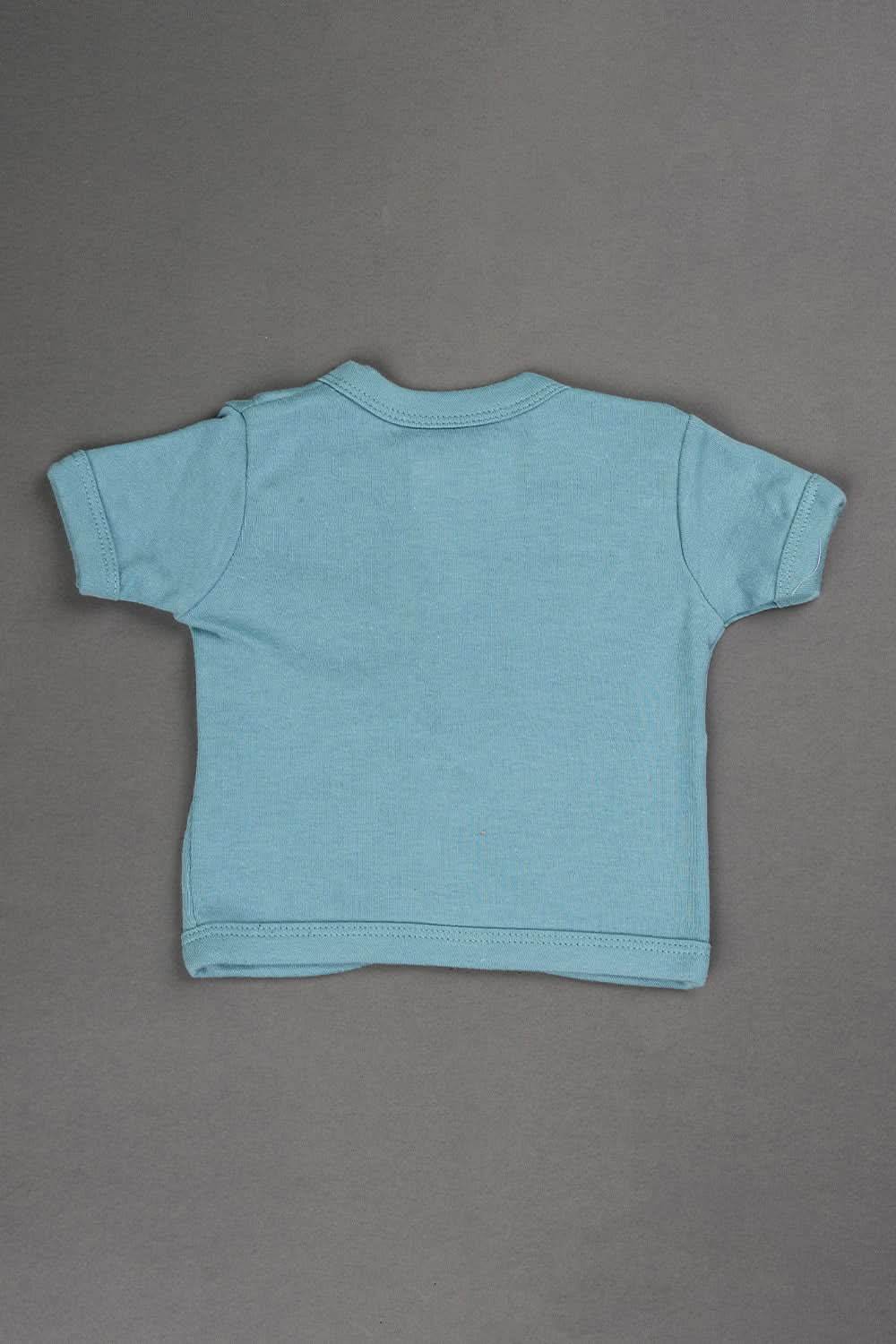 Oh Baby Cotton Interlock Knit Animal Print Infant Gift Set - Blue - S202 - Naidu Hall Family Store