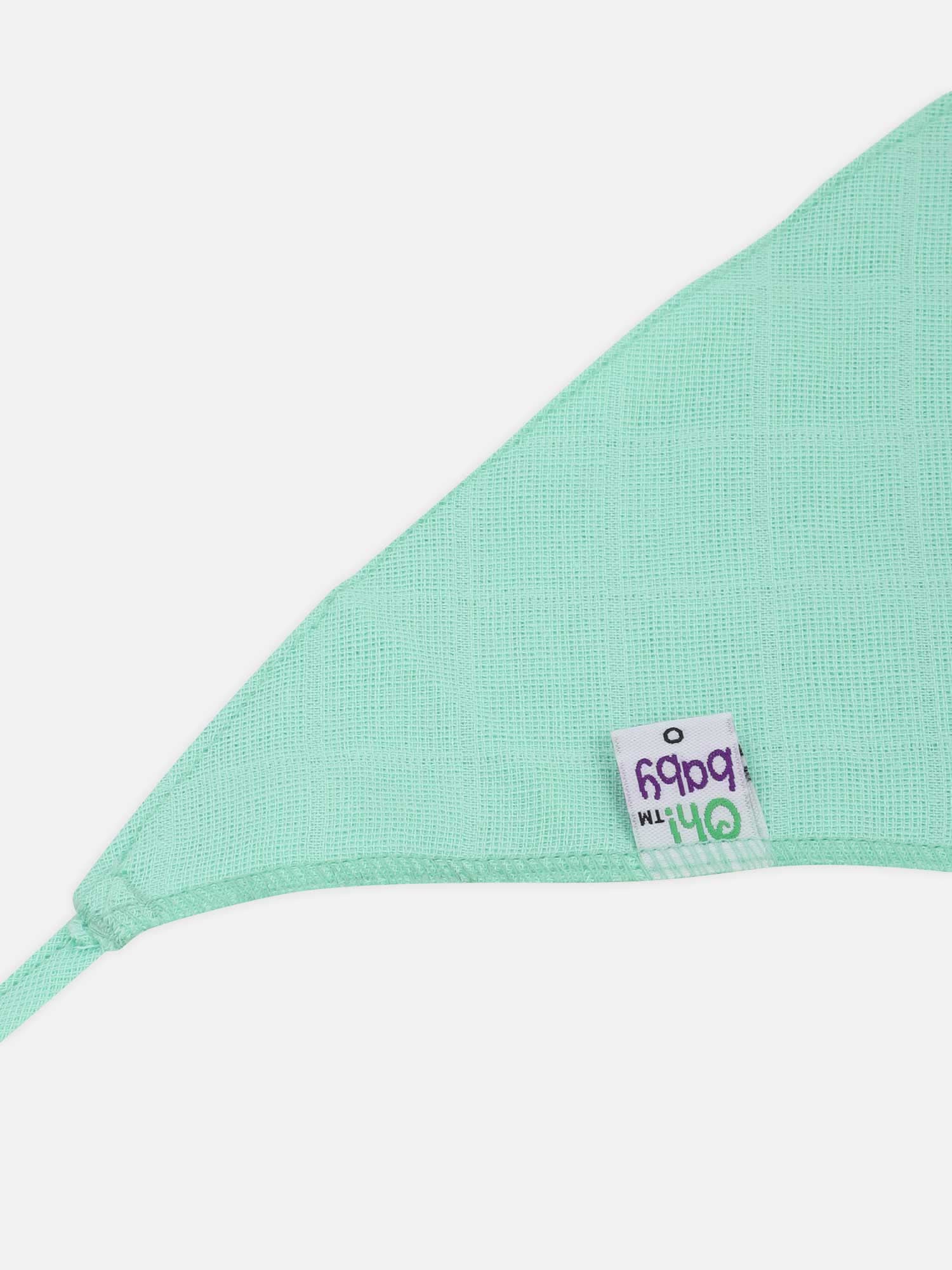Oh Baby Plain Triangle Nappies Green - Trpl
