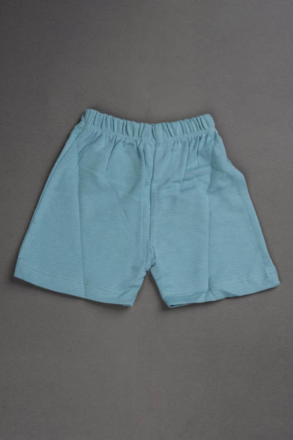 Oh Baby Cotton Interlock Knit Animal Print Shorts Pack Of - 2 - Blue & Assorted - R202 - Naidu Hall Family Store