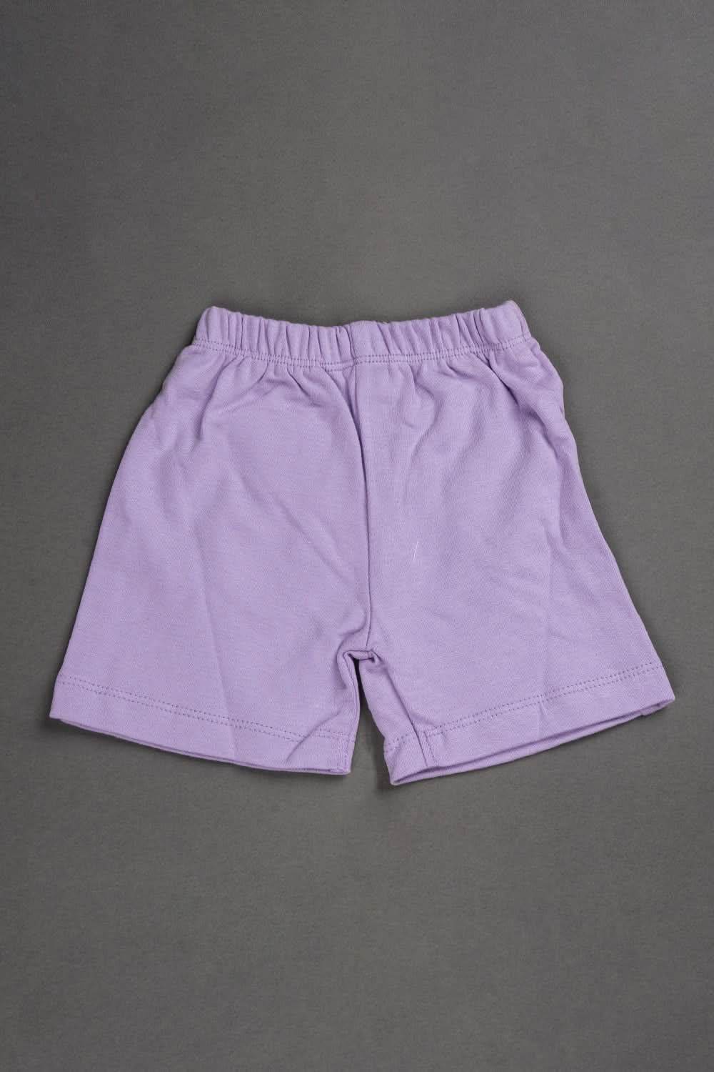 Oh Baby Cotton Interlock Knit Animal Print Shorts Pack Of - 2 - Lilac & Assorted - R205 - Naidu Hall Family Store