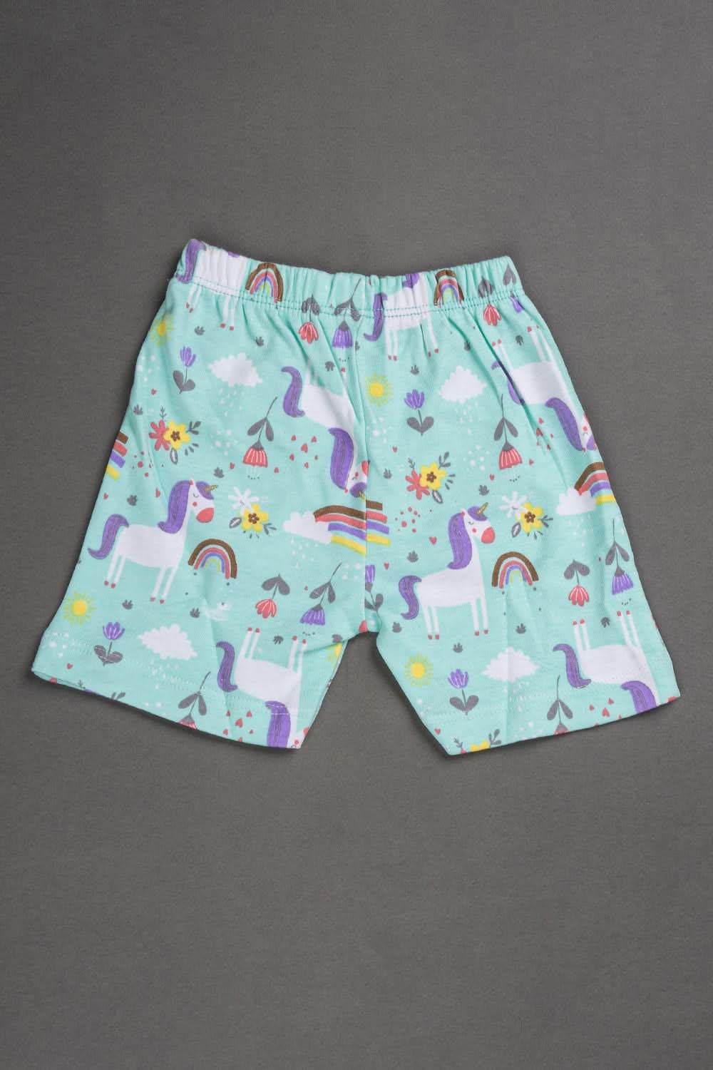 Oh Baby Cotton Interlock Knit Animal Print Shorts Pack Of - 2 - Lilac & Assorted - R205 - Naidu Hall Family Store