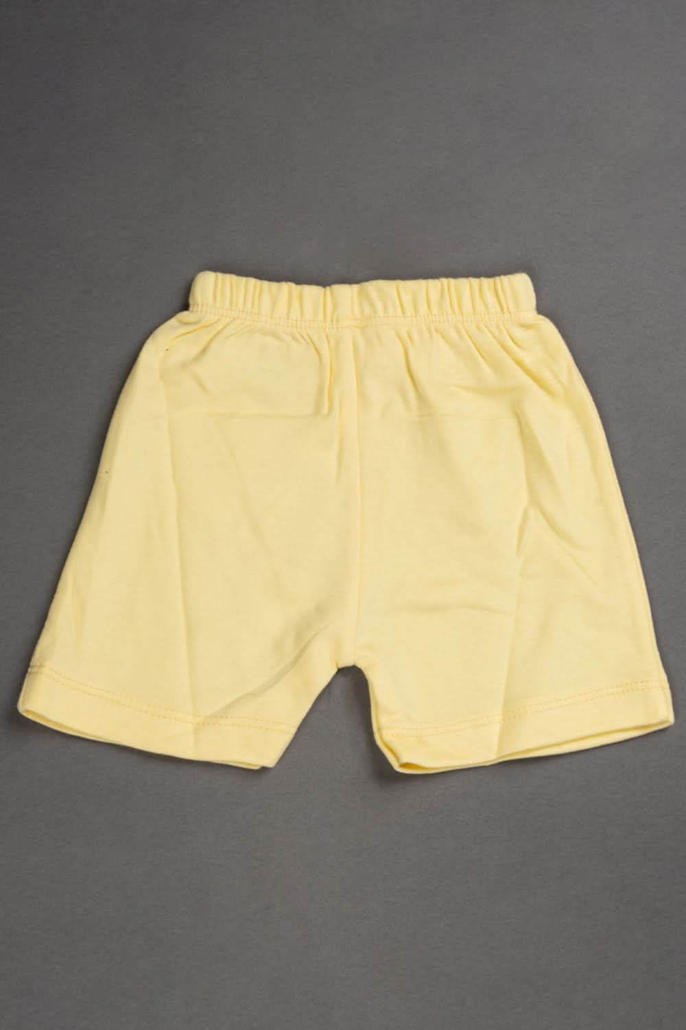 Oh Baby Cotton Interlock Knit Animal Print Shorts Pack Of - 2 - Yellow & Assorted - R203 - Naidu Hall Family Store