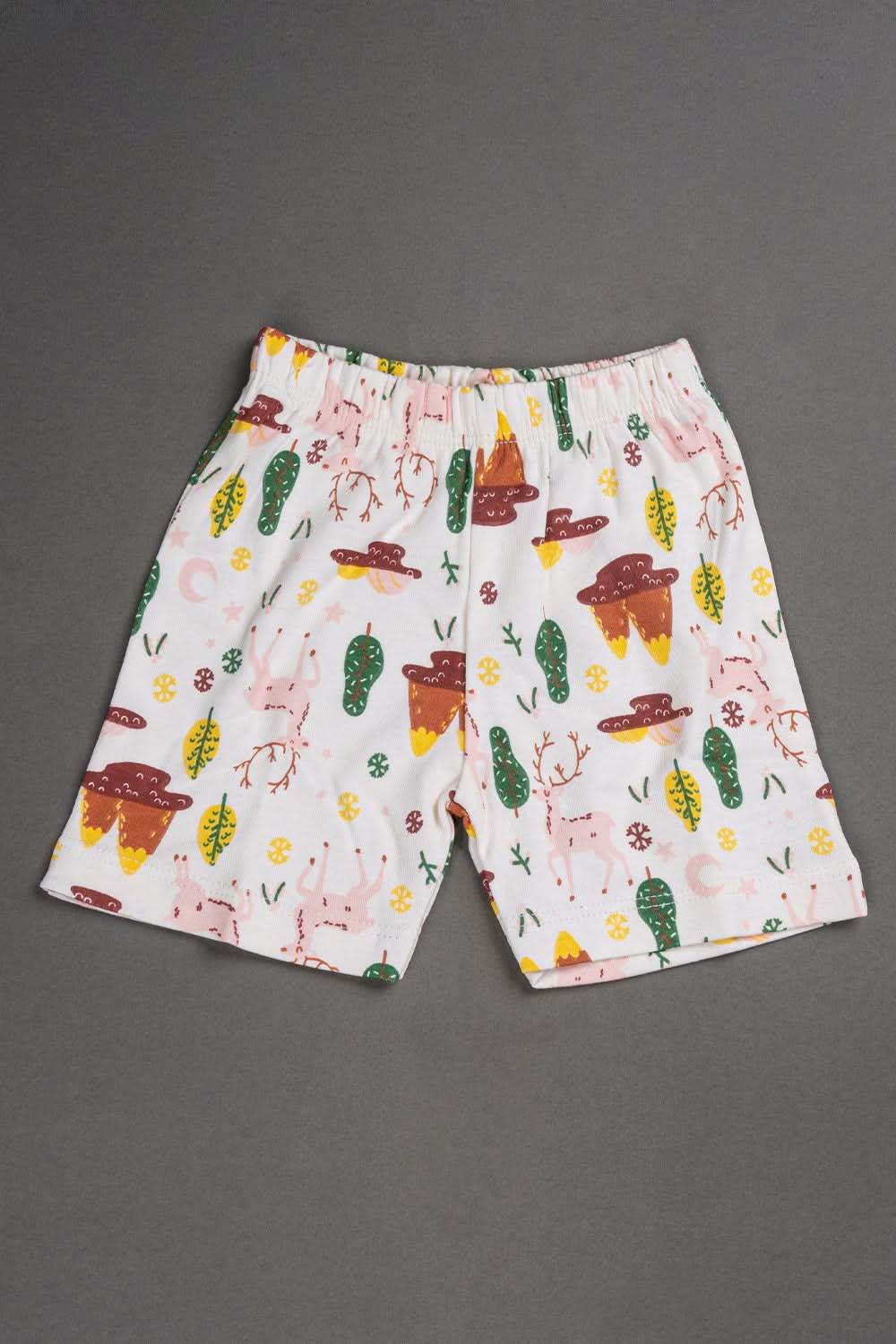 Oh Baby Cotton Interlock Knit Animal Print Shorts Pack Of - 2 - Pink & Assorted - R201 - Naidu Hall Family Store
