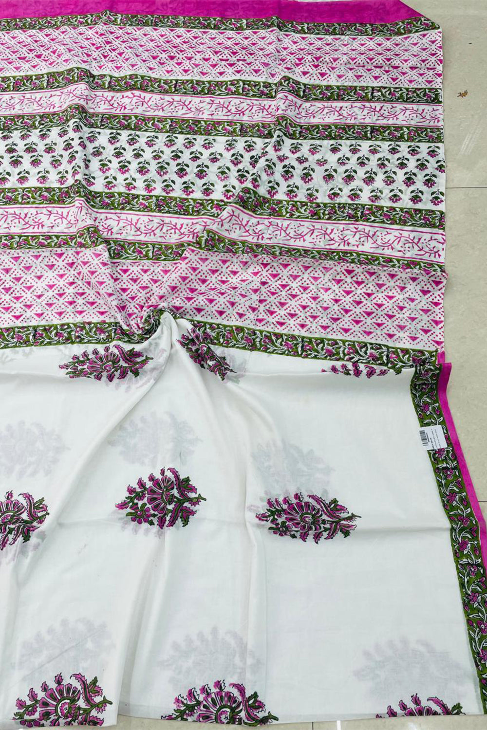 Women's Pure Cotton Jaipur Printed Saree | Lightweight Traditional Daily & Office Wear Saree | CSHB