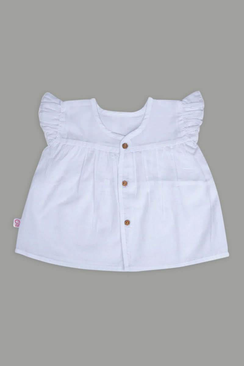 Oh Baby Solid Front Button Vest Frill Sleeve - FV01 - Naidu Hall Family Store