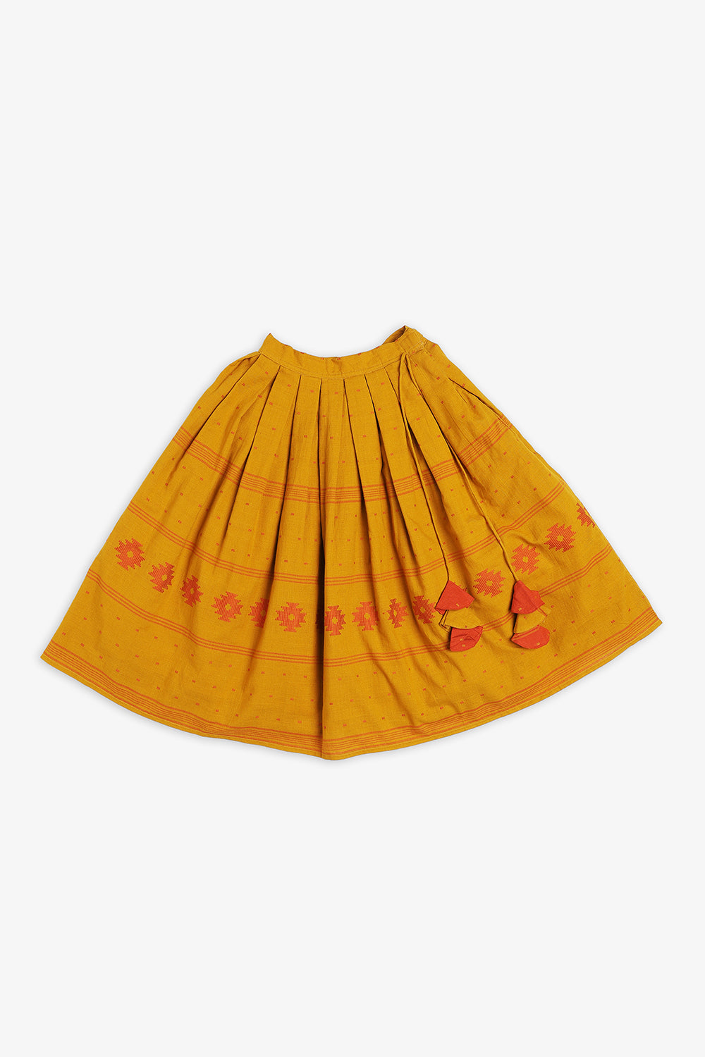 Chittythalli Girls Kalamkari Silk Cotton Slub Pavadai Set - Traditional Ethnic Wear-PS72