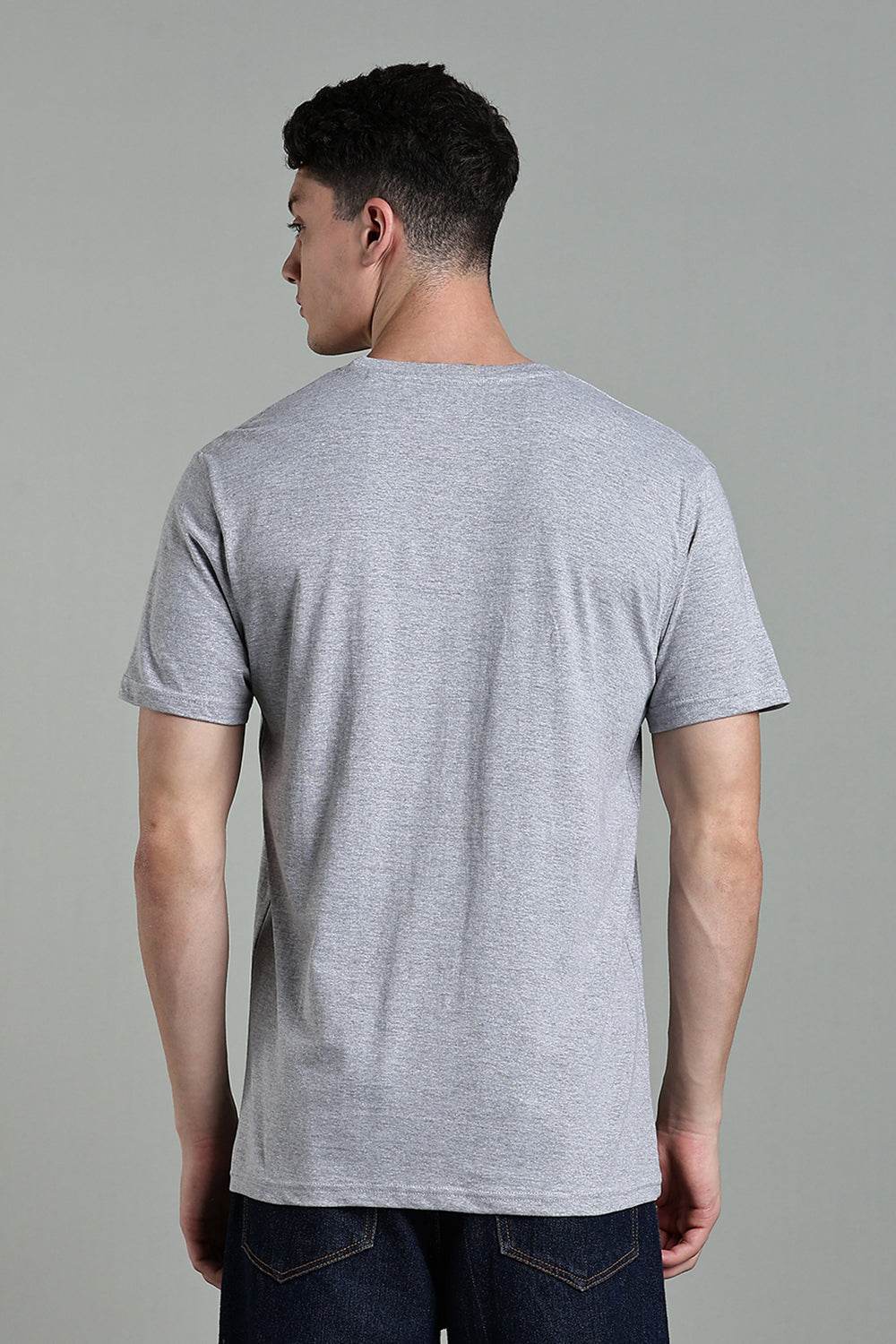 Enhance Men's Cotton Typography T-Shirt Inspired by the Fear Round Neck Half Sleeve Casual Wear - Grey - T113 - Naidu Hall Family Store