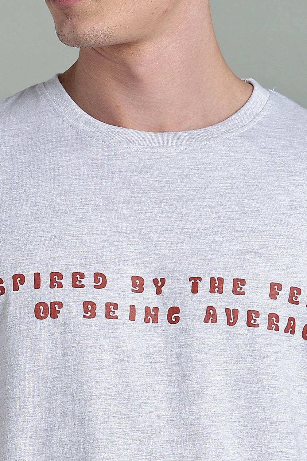 Enhance Men's Cotton Typography T-Shirt Inspired by the Fear Round Neck Half Sleeve Casual Wear - White - T114 - Naidu Hall Family Store