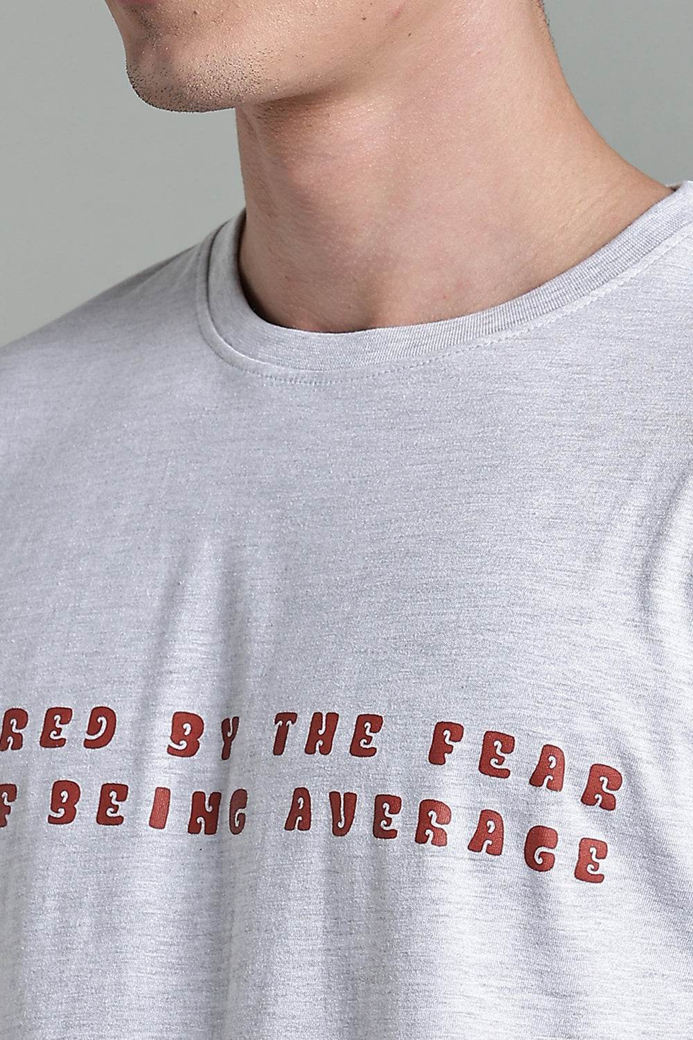 Enhance Men's Cotton Typography T-Shirt Inspired by the Fear Round Neck Half Sleeve Casual Wear - White - T114 - Naidu Hall Family Store