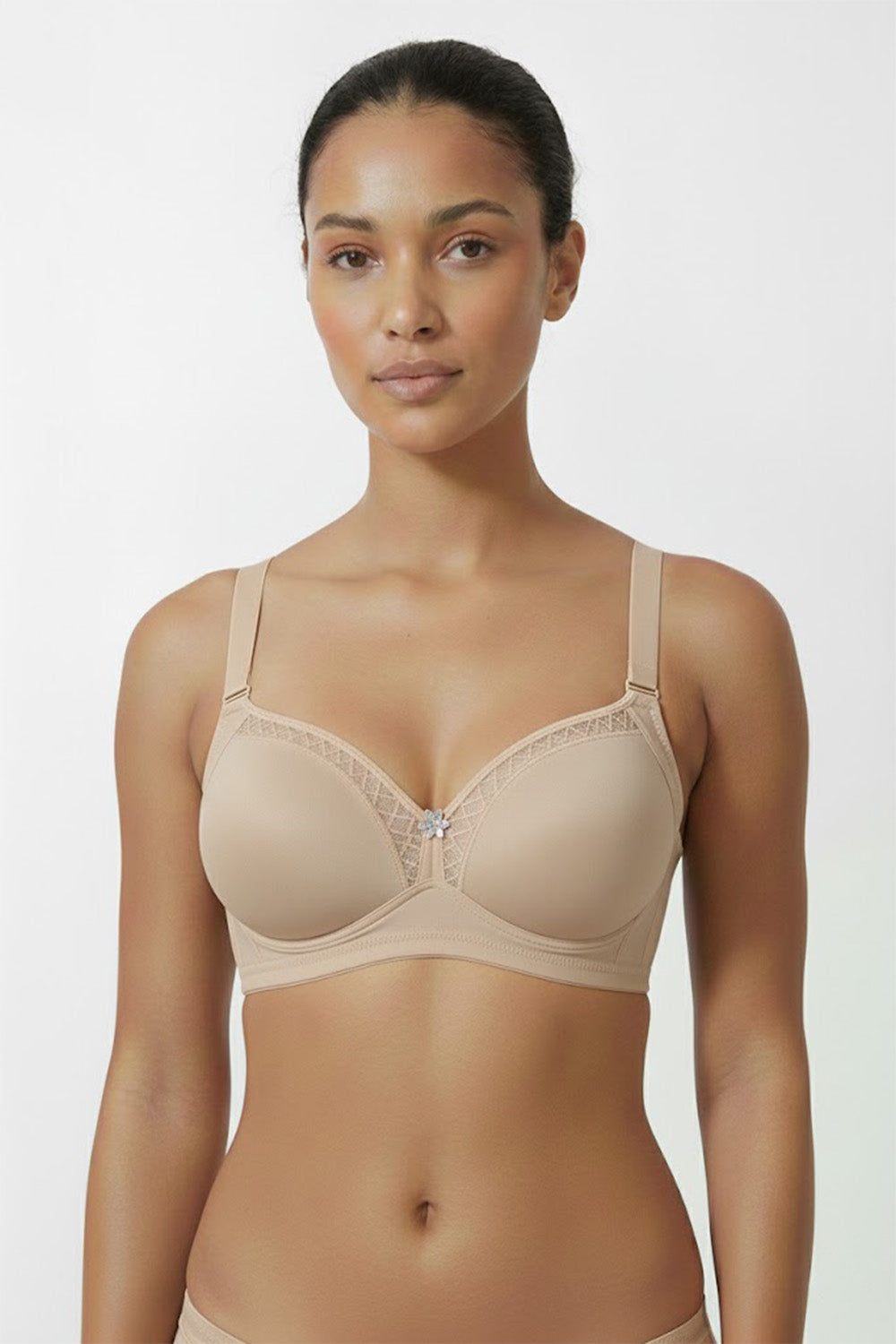 Teen Girls’ Lace Padded Bra – High-Coverage, Seamless & Sweat-Friendly Comfort - 2855