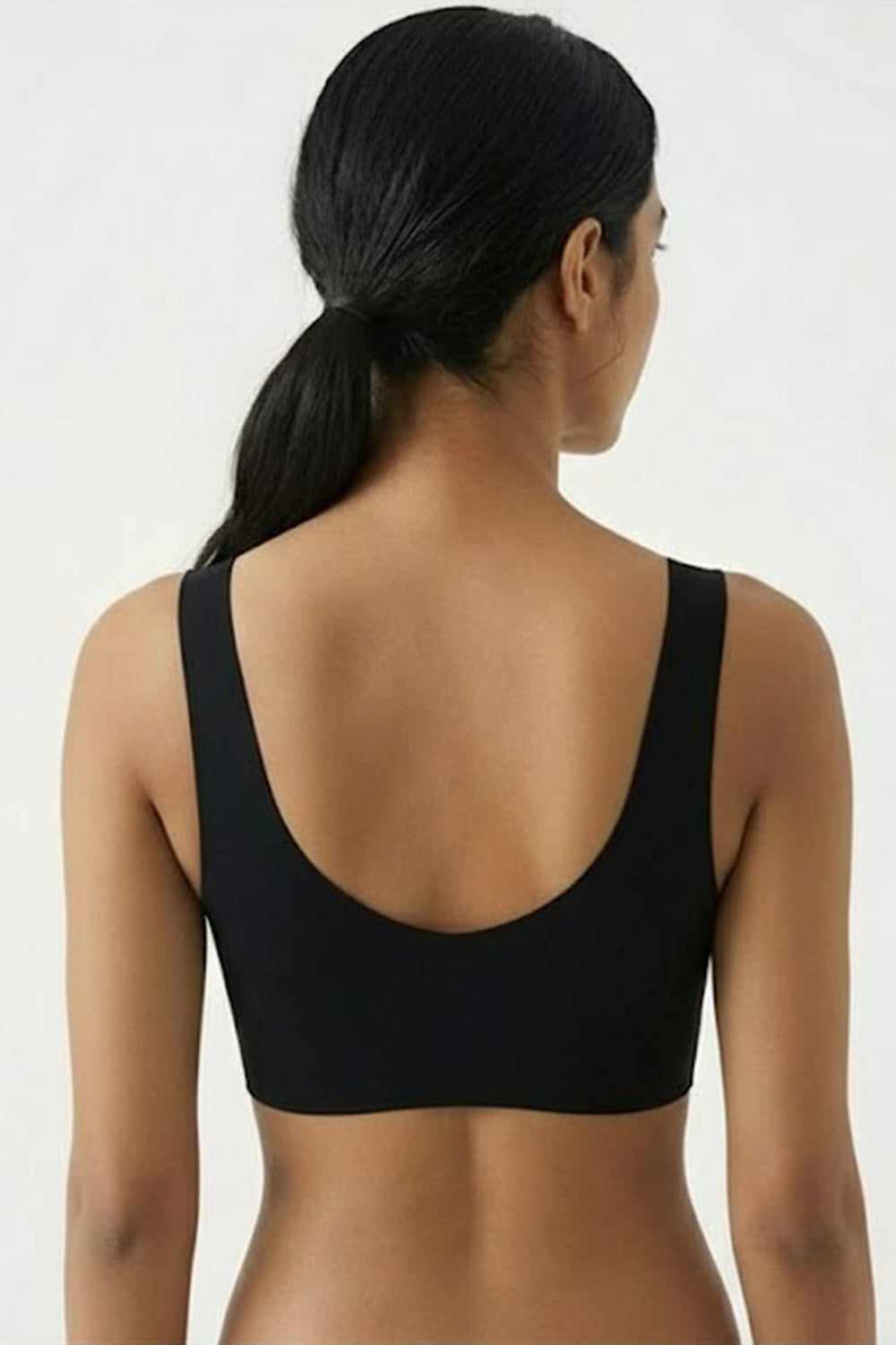 Women’s Solid Padded Sport Bra – Full-Coverage, Seamless & Non-Wired Comfort | Crop-Top Friendly - 203