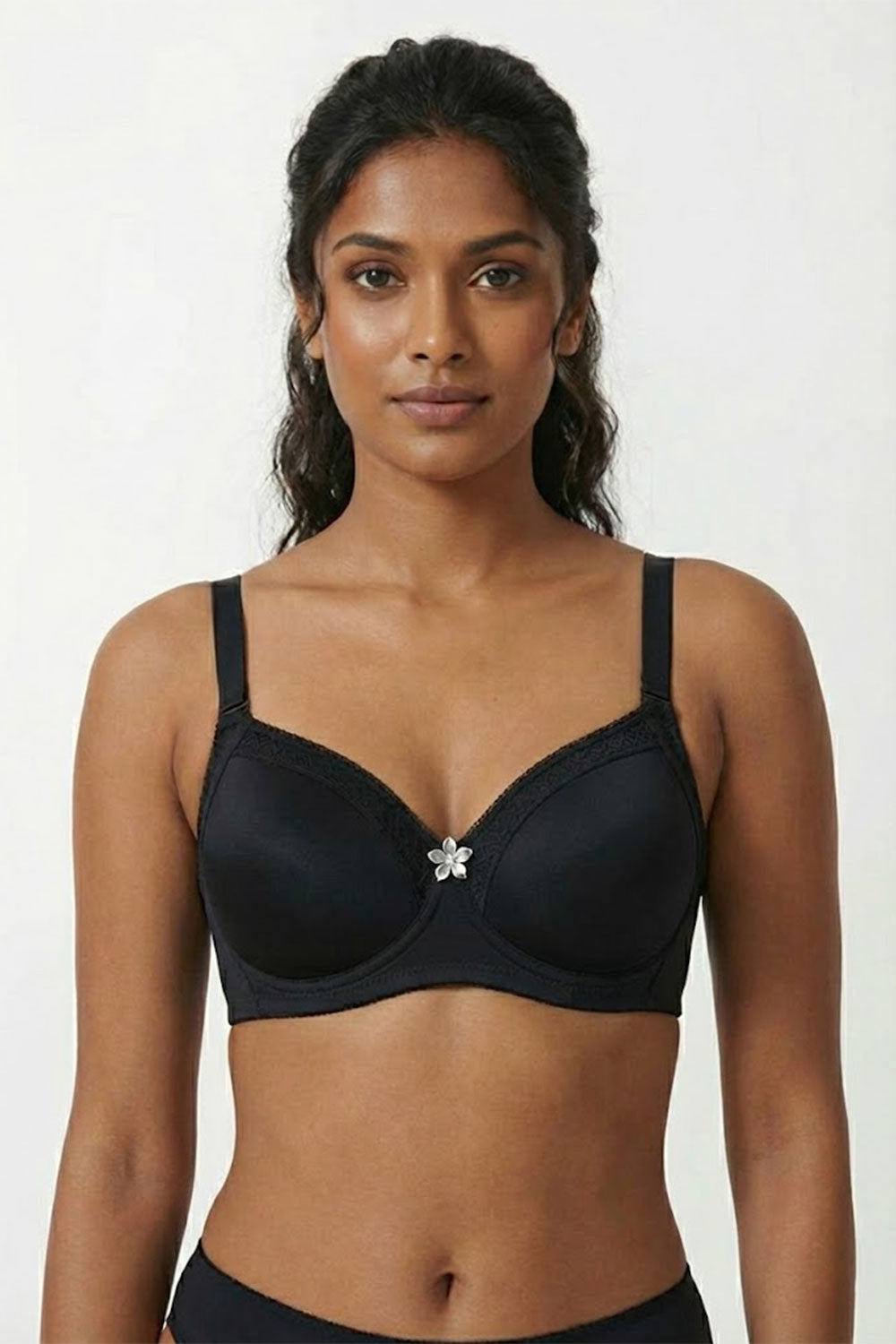 Teen Girls’ Lace Padded Bra – High-Coverage, Seamless & Sweat-Friendly Comfort - 2855