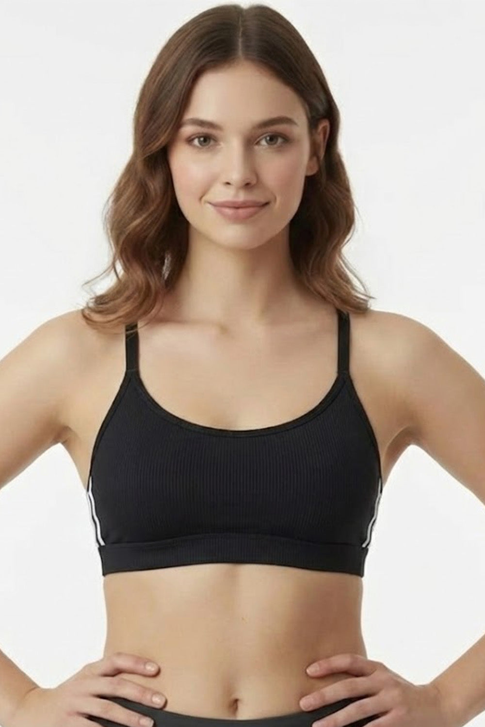 Teen Girls’ Padded Sport Bra – Seamless, Medium-Coverage, Comfortable & Supportive - 2065