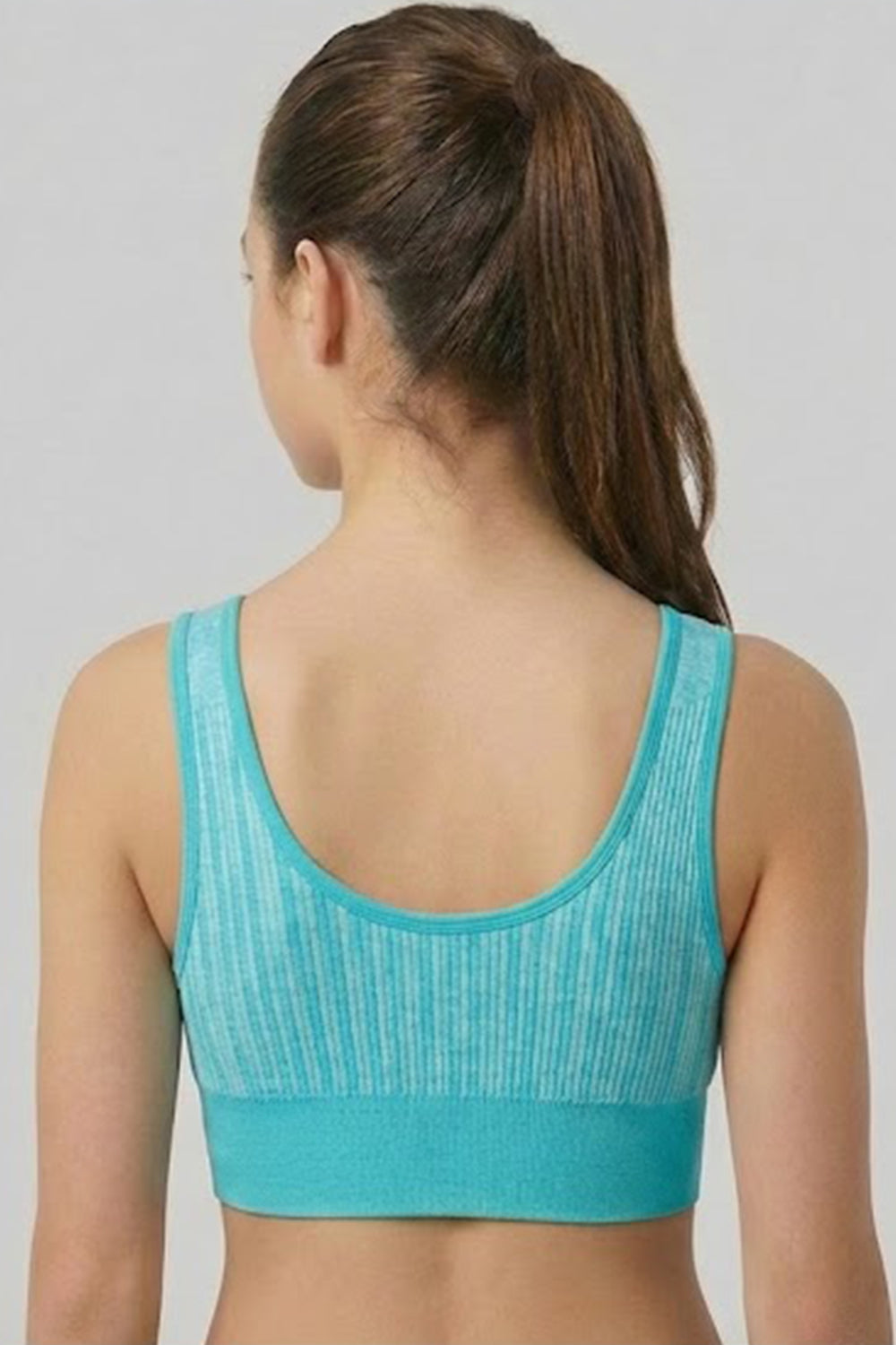 Women’s Padded Sport Bra – Seamless, Sweat-Absorbent, Crop-Top Friendly, High Coverage - 6992