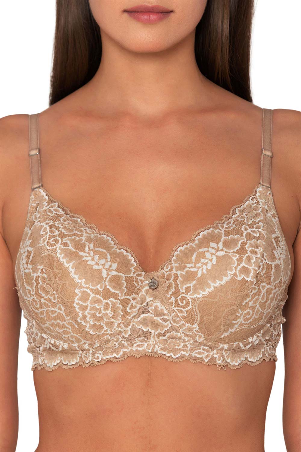 B’ZAR Lace Push-Up Bra for Women – Full Coverage Underwired Heavily Padded Bra | Lift & Shaping Support Bra - BZB2211