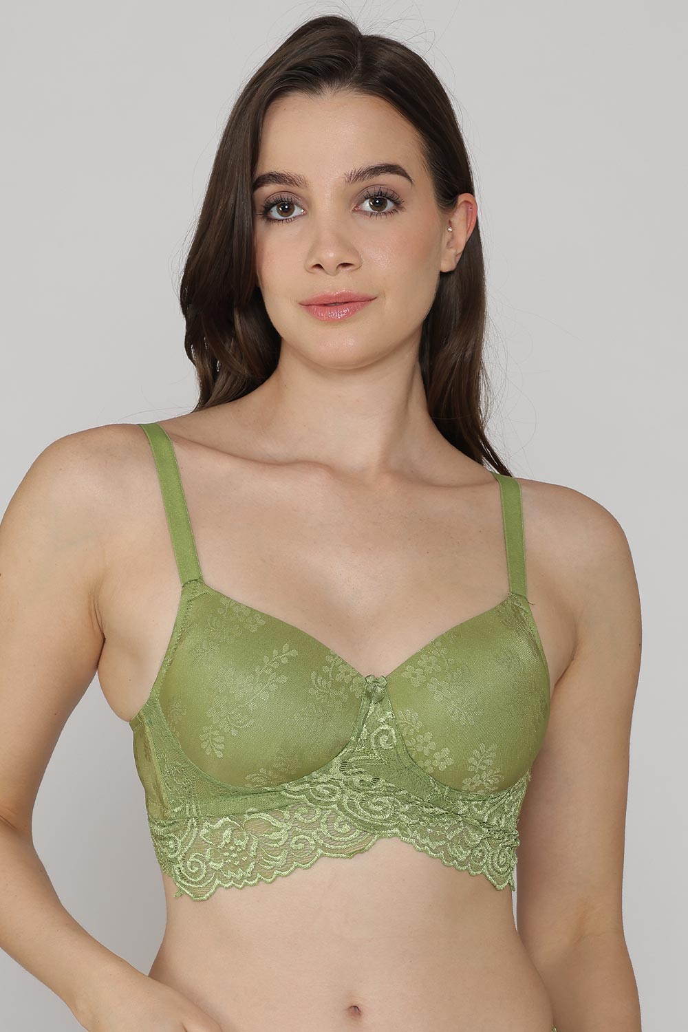 B’ZAR Lace Bralette for Women – Full Coverage Non-Wired Lightly Padded Bra | Comfortable Everyday Wear Bralette - BZB5113