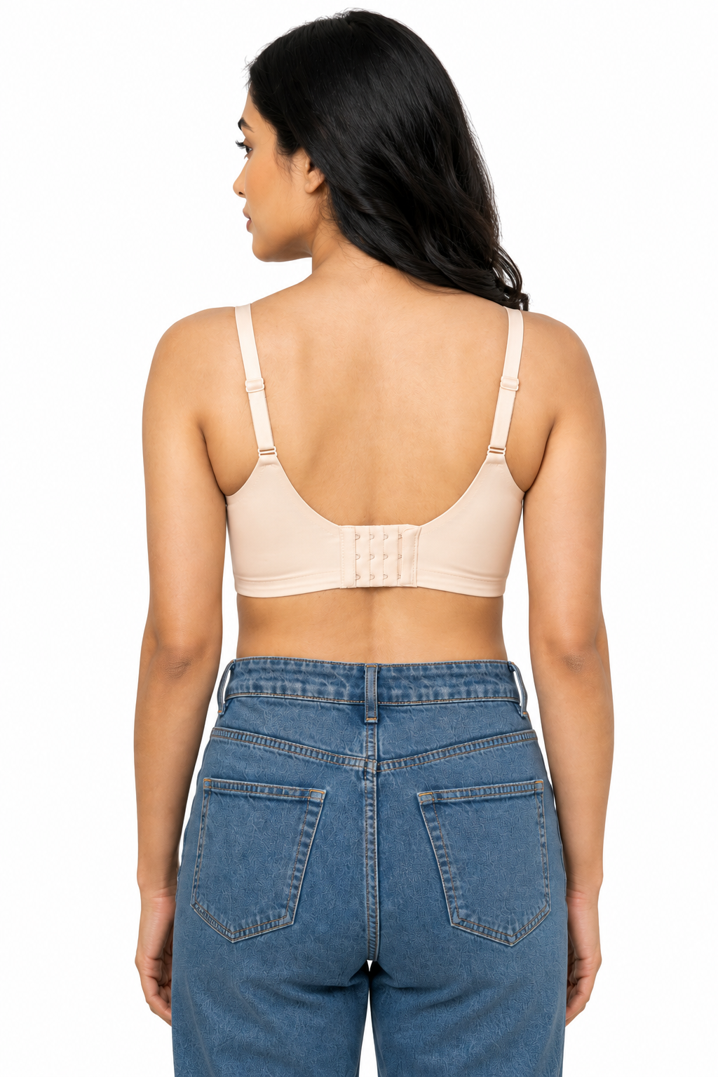 Women's Seamless Padded Full Coverage Bra | Non-Wired Modal T-Shirt Bra with Back Hook | Soft Everyday Comfort Bra for Women - A11