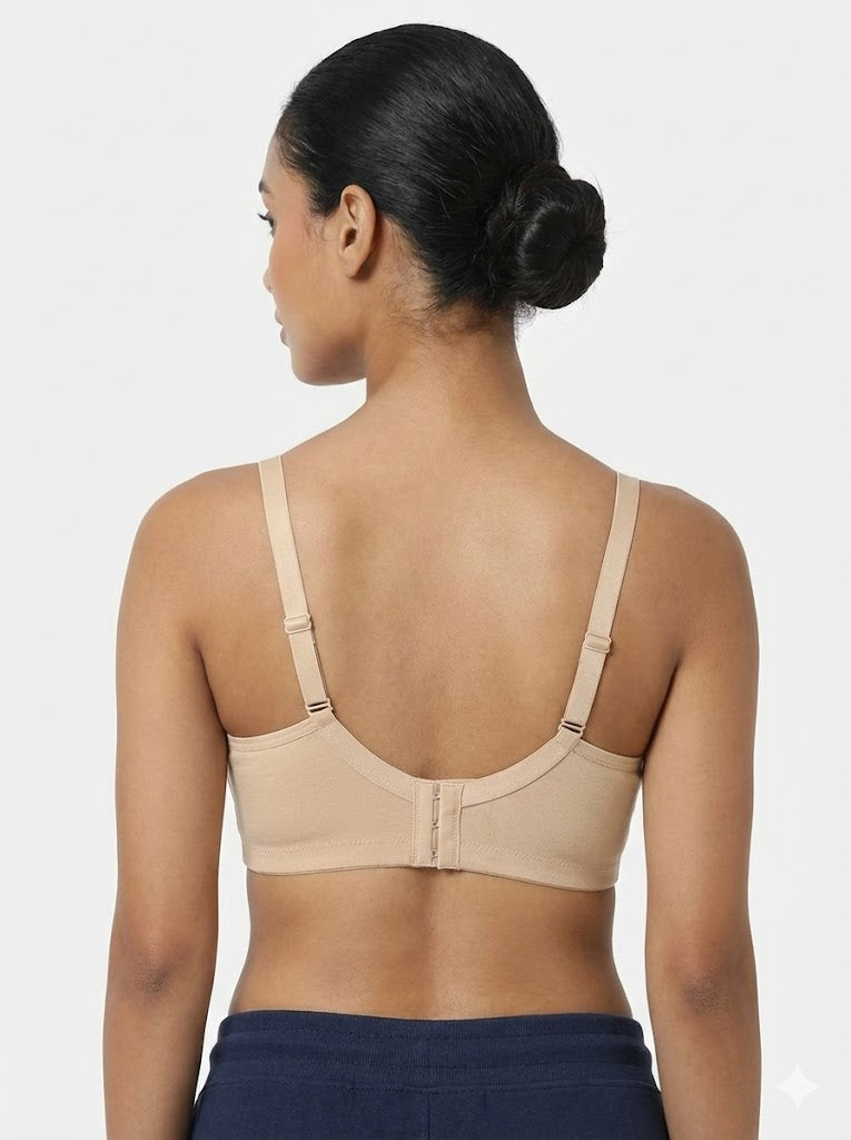 Teen Girls’ Lace Padded Bra – High-Coverage, Seamless & Sweat-Friendly Comfort - 2855