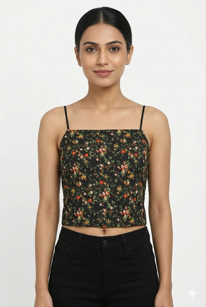 Seamless Slip for Women & Teens – Padded Modal Full Coverage Slip with Spaghetti Straps | Printed Everyday Innerwear - VK324