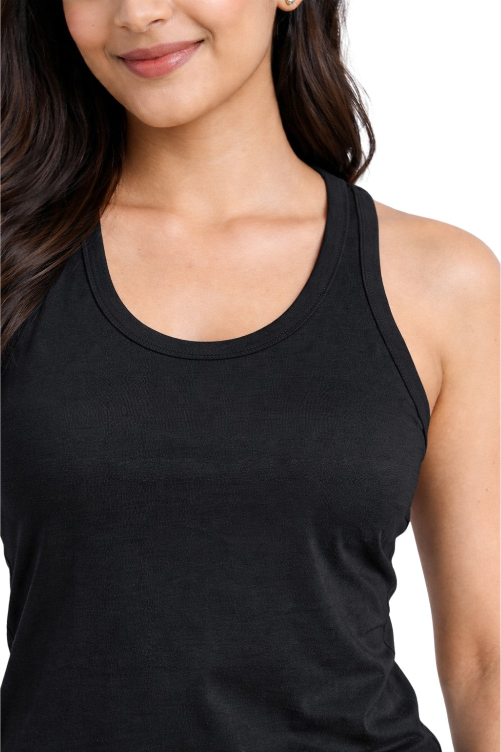 Women’s Cotton Blend Racerback Tank Top – Seamless Sweat Absorbent Innerwear Camisole | Stretchable Everyday Tank Top for Women - IN12