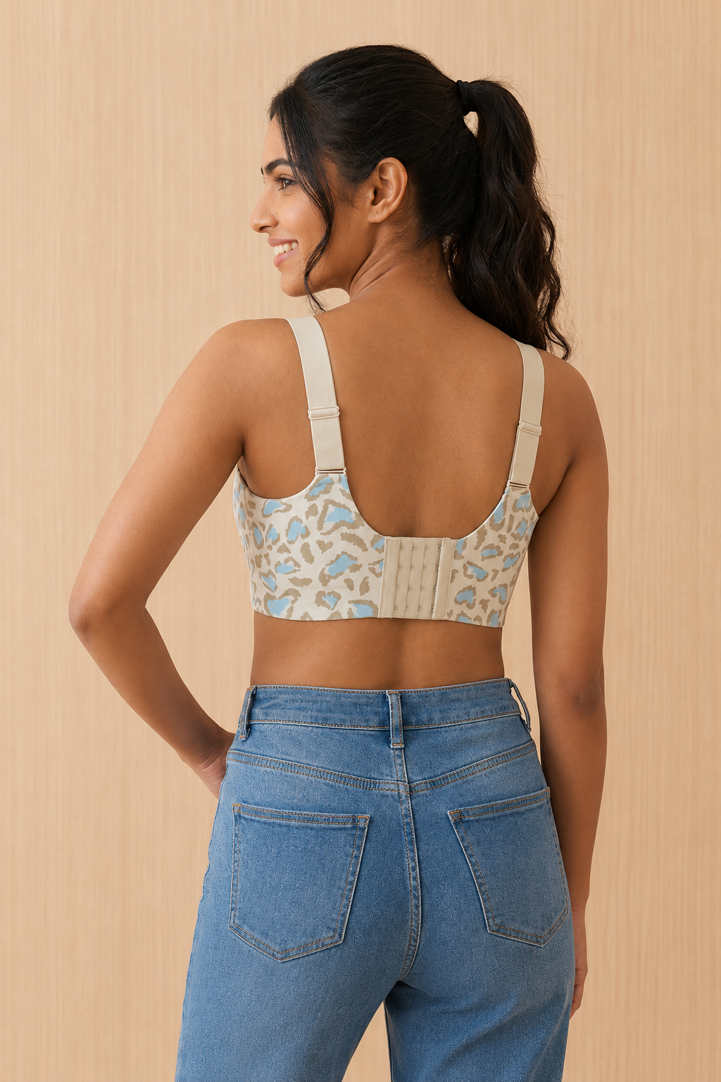 Women's Seamless Lightly Padded Full Coverage Bra | Non-Wired Modal Bra with Broad Straps | Everyday Comfort Bra for Women - 1198