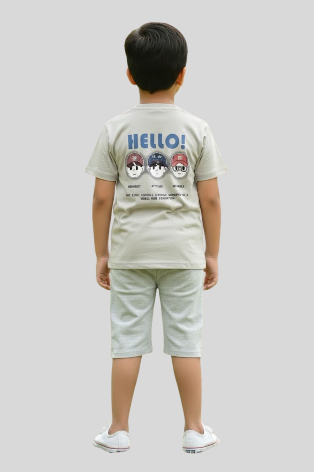 Boys’ Printed Cotton-Blend T-Shirt | Round Neck, Short Sleeves, Regular Fit - 826