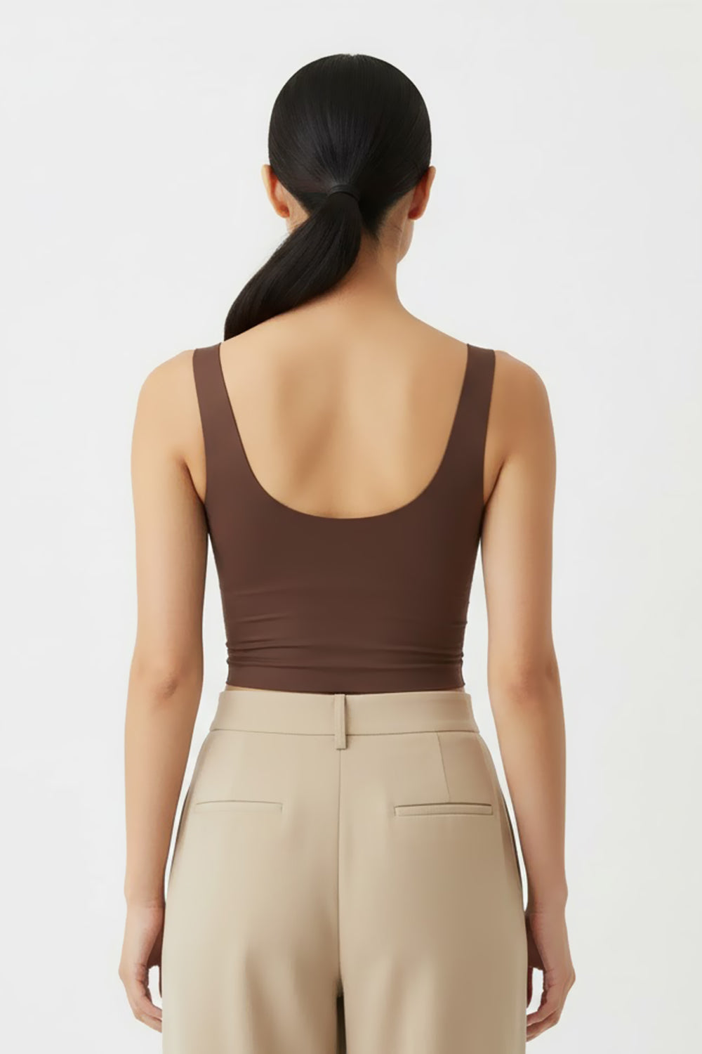 Teen Girls’ Padded Sport Bra – Full-Coverage, Seamless & Removable-Pad Crop-Slip Style - 1602