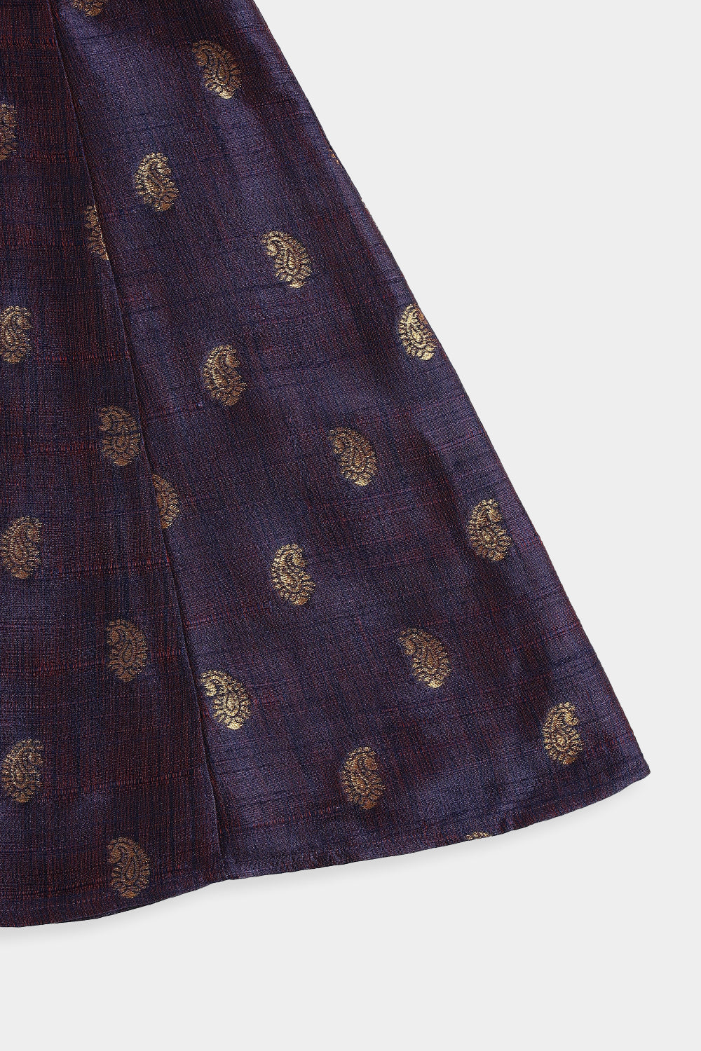 Chittythalli Girls Cotton Blend Frock – A-Line Halter Neck Ethnic Dress with Paisley Print | Traditional Wear for Toddlers - FR49